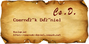 Csernák Dániel névjegykártya