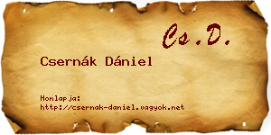 Csernák Dániel névjegykártya